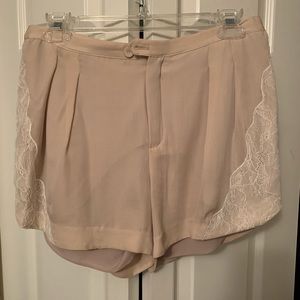 Haute Hippie Lace/Silk Shorts